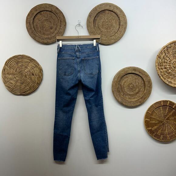 Good American Blue Distressed Good Legs Skinny Jeans Denim 0/25 - Picture 2 of 7